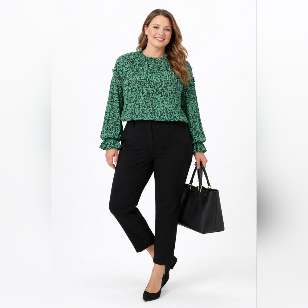 Who What Where Long Sleeve Blouse Size L